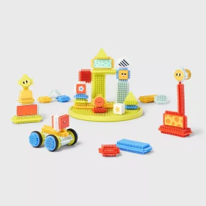 Interlocking Building Blocks Set - 80pc: Educational Manipulatives, Fine Motor Skills, Ages 3+