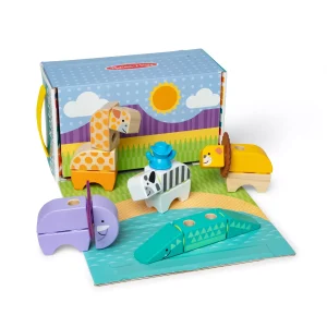 Mix And Match Connectable Wooden Building Blocks Play Set Toy - 34Pc