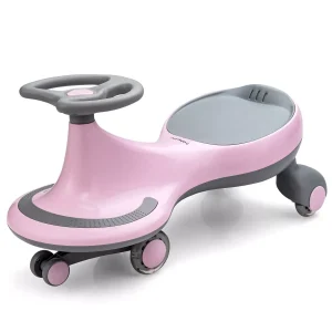 Wiggle Car Ride-on Toy w/ Flashing Wheels for Toddlers & Kids