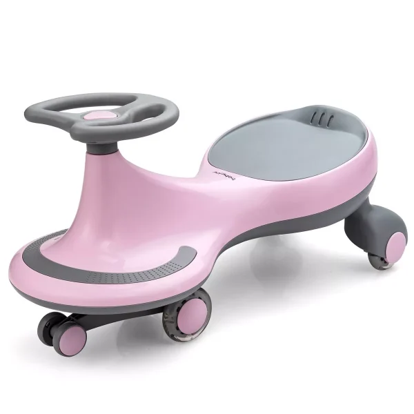 Wiggle Car Ride-on Toy w/ Flashing Wheels for Toddlers & Kids