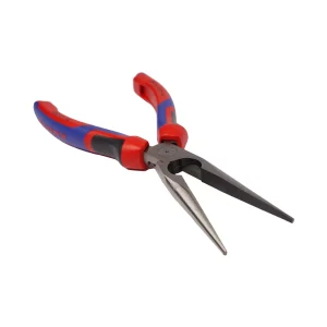 1 Precision Long Nose Pliers with Cutter Multi-Component Grip 8 Inches